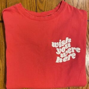 CATCH short sleeve tee shirt, “wish you were here” UNISEX, size small